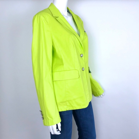 {Marc Aurel} Green Unique Nautical & Floral Jacket - Picture 4 of 8